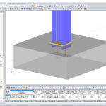 Stalen voetplaat verbinding in 3D rekenmodel RFEM